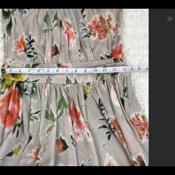 Mango Suit Floral Strapless Dress small - Picture 5 of 10